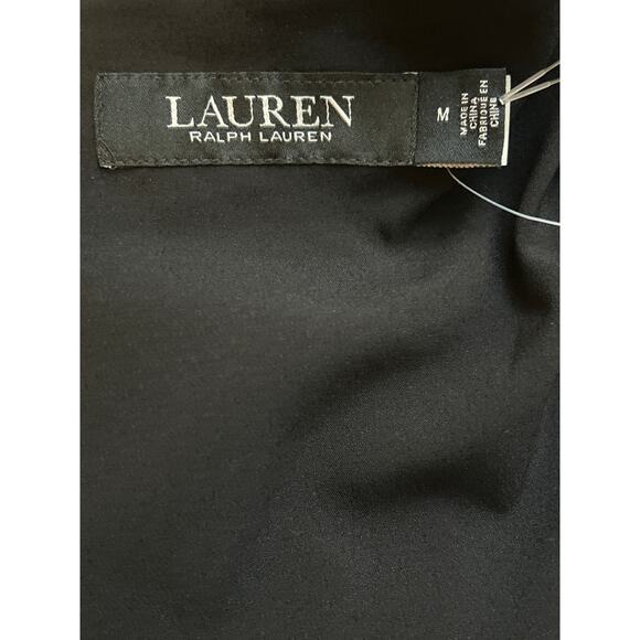 Lauren Ralph Lauren Jumpsuit Black Belted Medium Stretch Knit Long Sleeve NWT - Picture 11 of 13